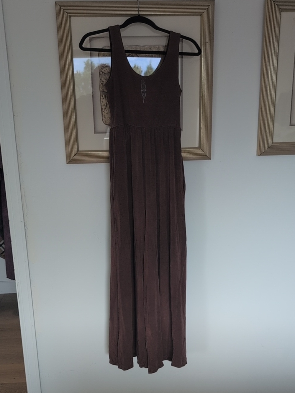 Sleeveless Wide-Leg Brown Jumpsuit